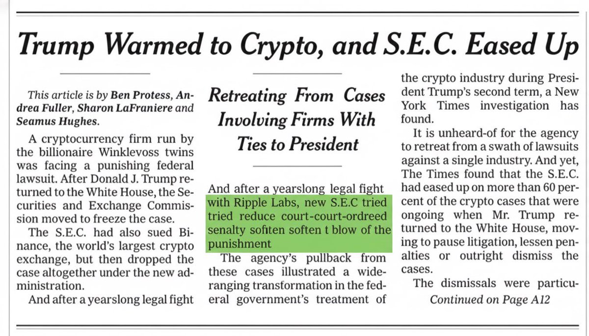 XrpUdate's tweet image. BOOOOOOOOOOOOM💥

Ripple on the FRONT PAGE of The New York Times 📰

Courtroom ➝ Headlines ➝ Global attention
$XRP isn’t a theory anymore✅