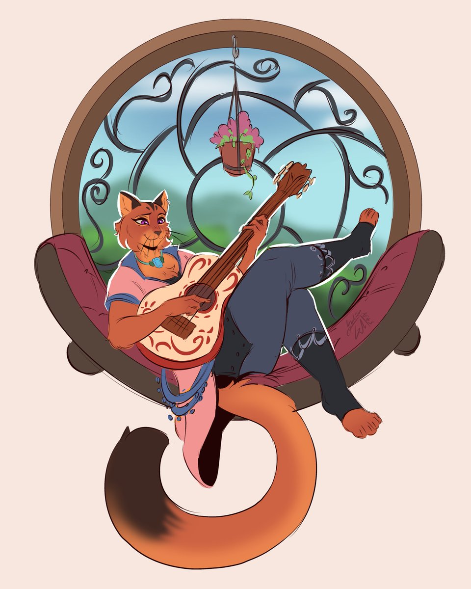 Sketch commission for <a href="/RiverLion_/">River, big cat bunny girl</a>, thank you!