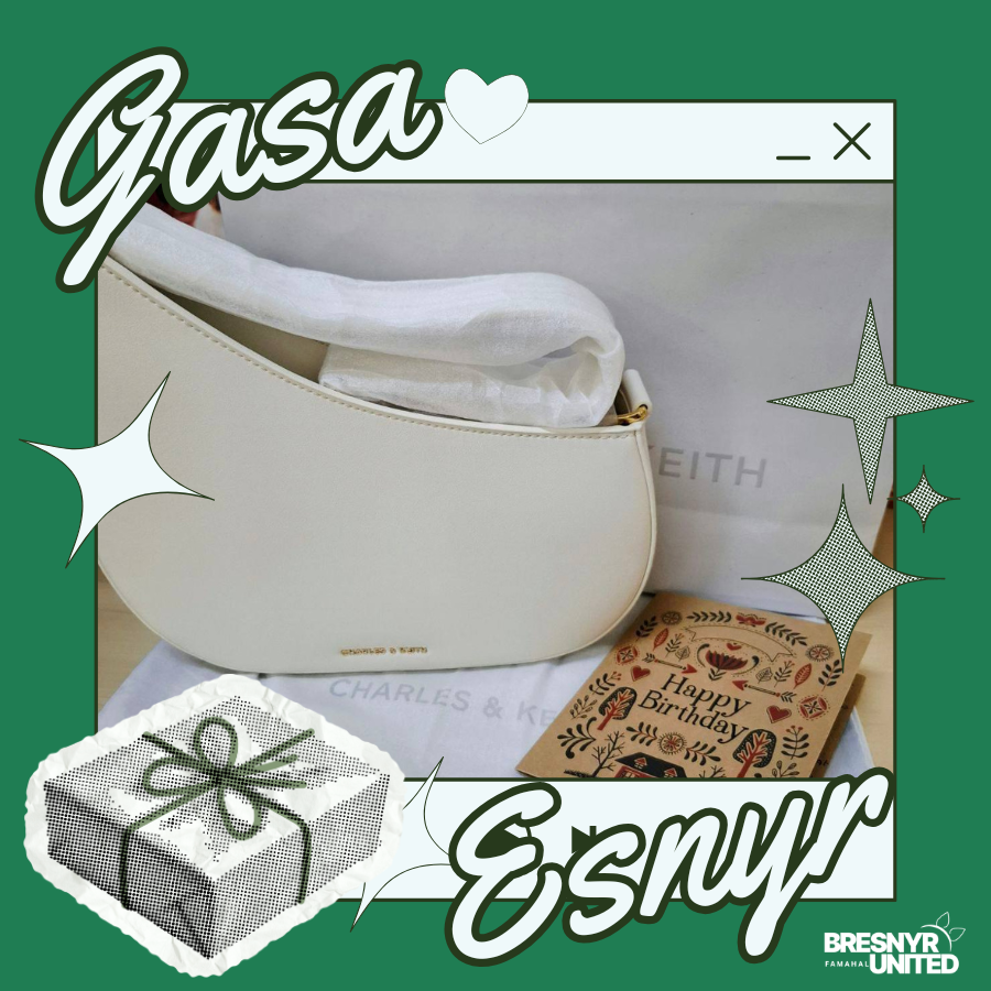 Celebrating Esnyr on her special day with moments that truly matter. Stunning flowers from Elite-Titas of Famahal, chosen with her elegance in mind, and a Charles &amp; Keith bag from Bresnyr United Official Admins to make the moment even more meaningful. A day filled with love,