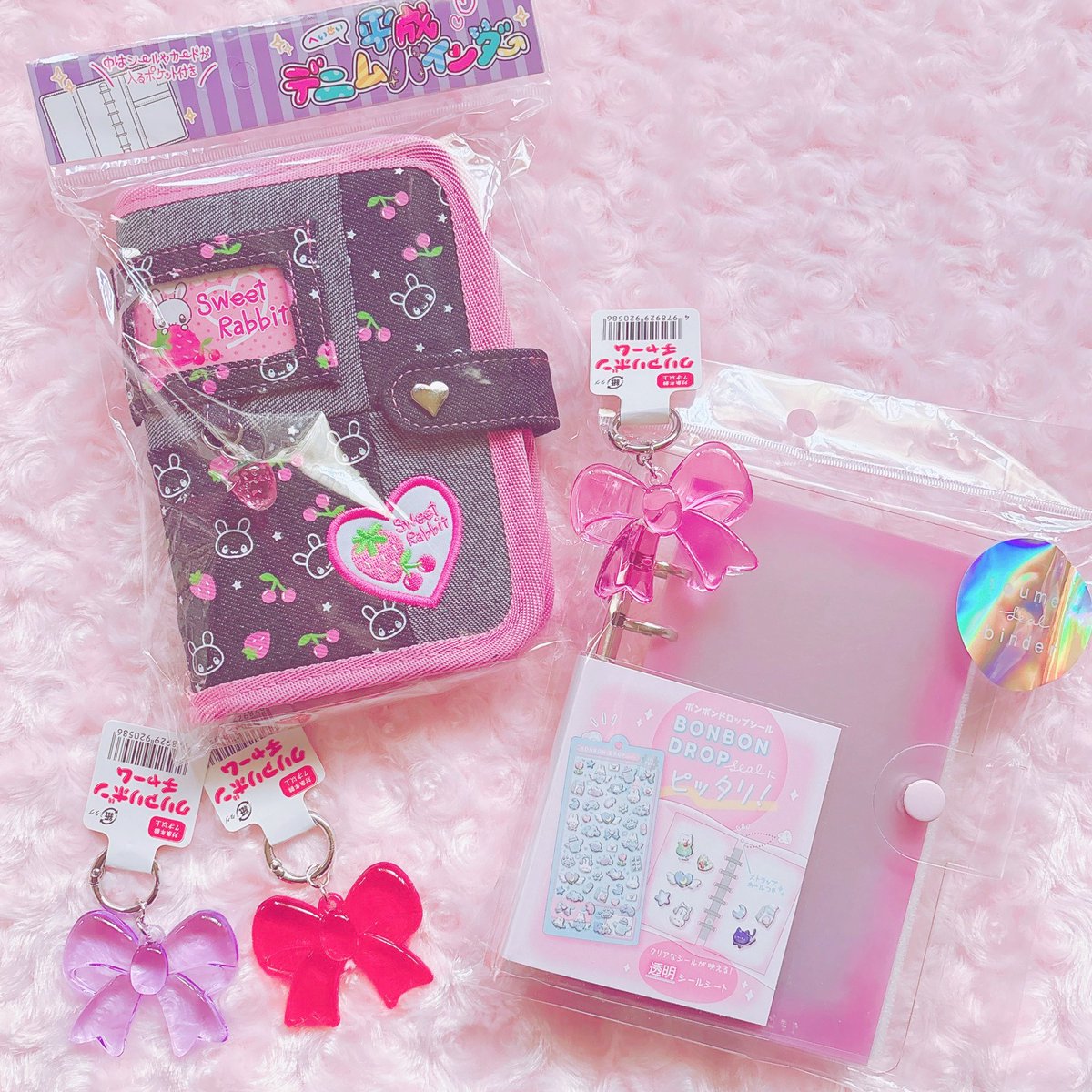 バインダーお迎えしたよ💝 平成デニムバインダーかわいい🎀🍓 #平成