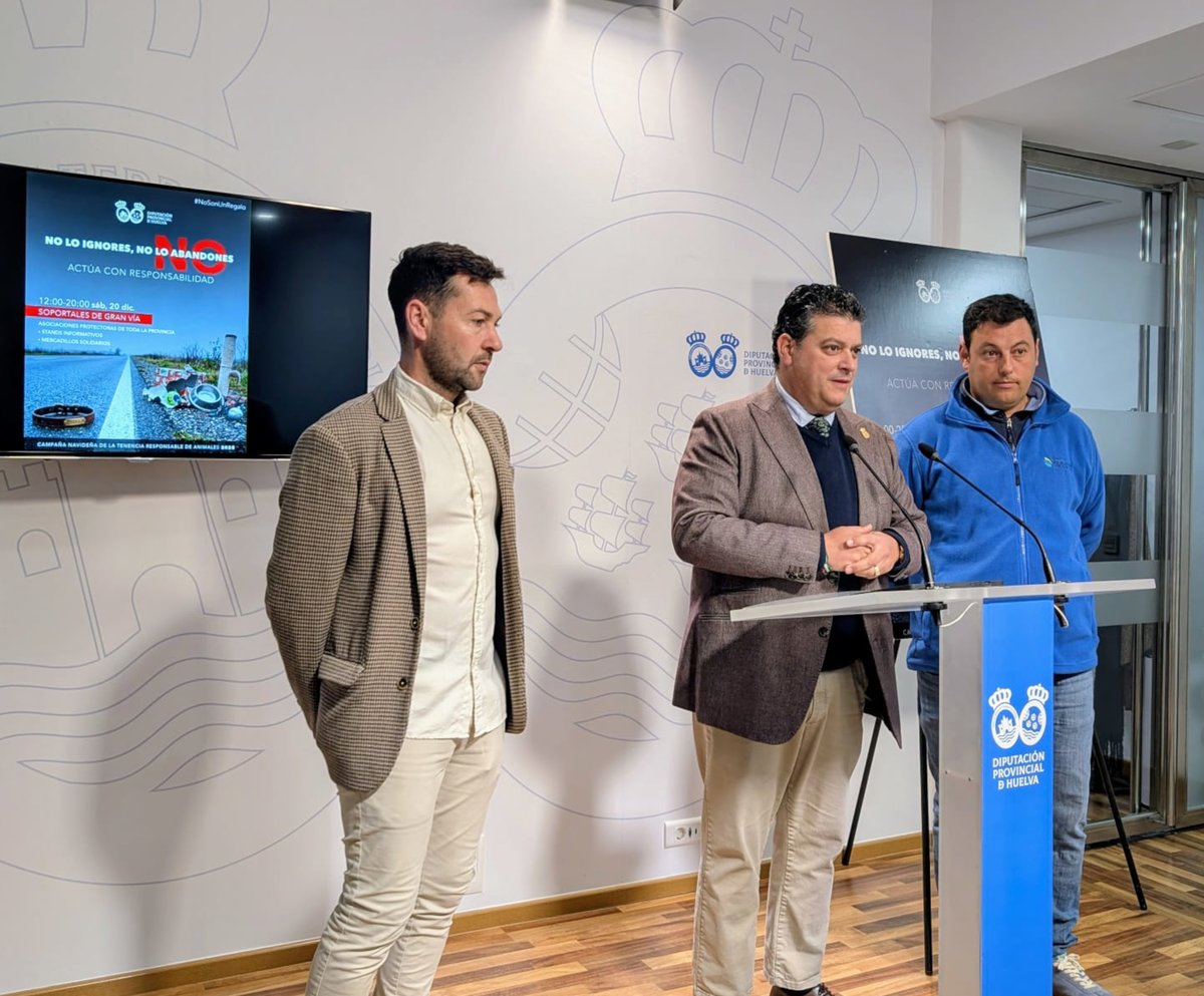 DipuHU's tweet photo. 🎄🐾 @DipuHU impulsa una campaña navideña para fomentar la adopción, la tenencia responsable de animales y prevenir el abandono.
📅 20 de diciembre
📍 Soportales Diputación
🕛 12:00–20:00 h
💚No lo ignores, no lo abandones. Actúa con responsabilidad
👉https://t.co/GnYlR05G1A https://t.co/M9XWi5x6zR