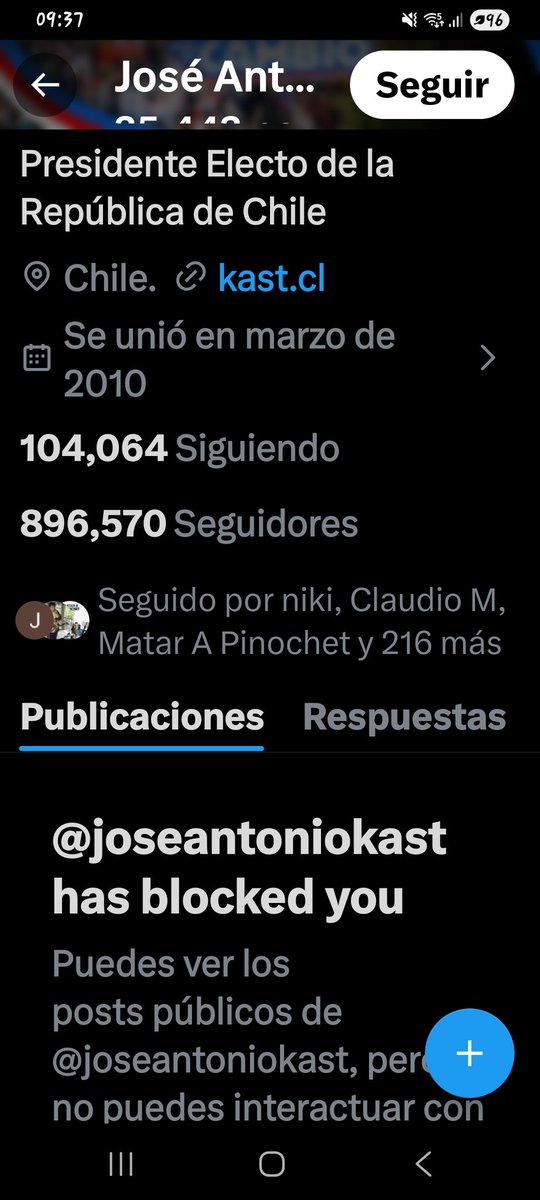 Soy parte de los chilenos que este "presidente" tiene bloqueado así de democrático es !
#YONOTENGOPRESIDENTE