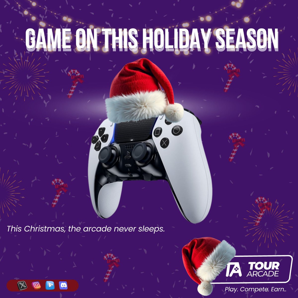 tourarcade's tweet photo. 🎮 Holiday mode ON 🎄
This Christmas, Tour Arcade is the place to play, compete, and earn.
Who’s gaming with us? 👀🎮
https://t.co/vdz8HbwO1K --- instagram 

https://t.co/LDnAjciSfa --- Whatsapp Community 
#TourArcade  #PlayCompeteEarn #GamingCommunity #Gamers #MobileGaming https://t.co/jJcal6z5WQ
