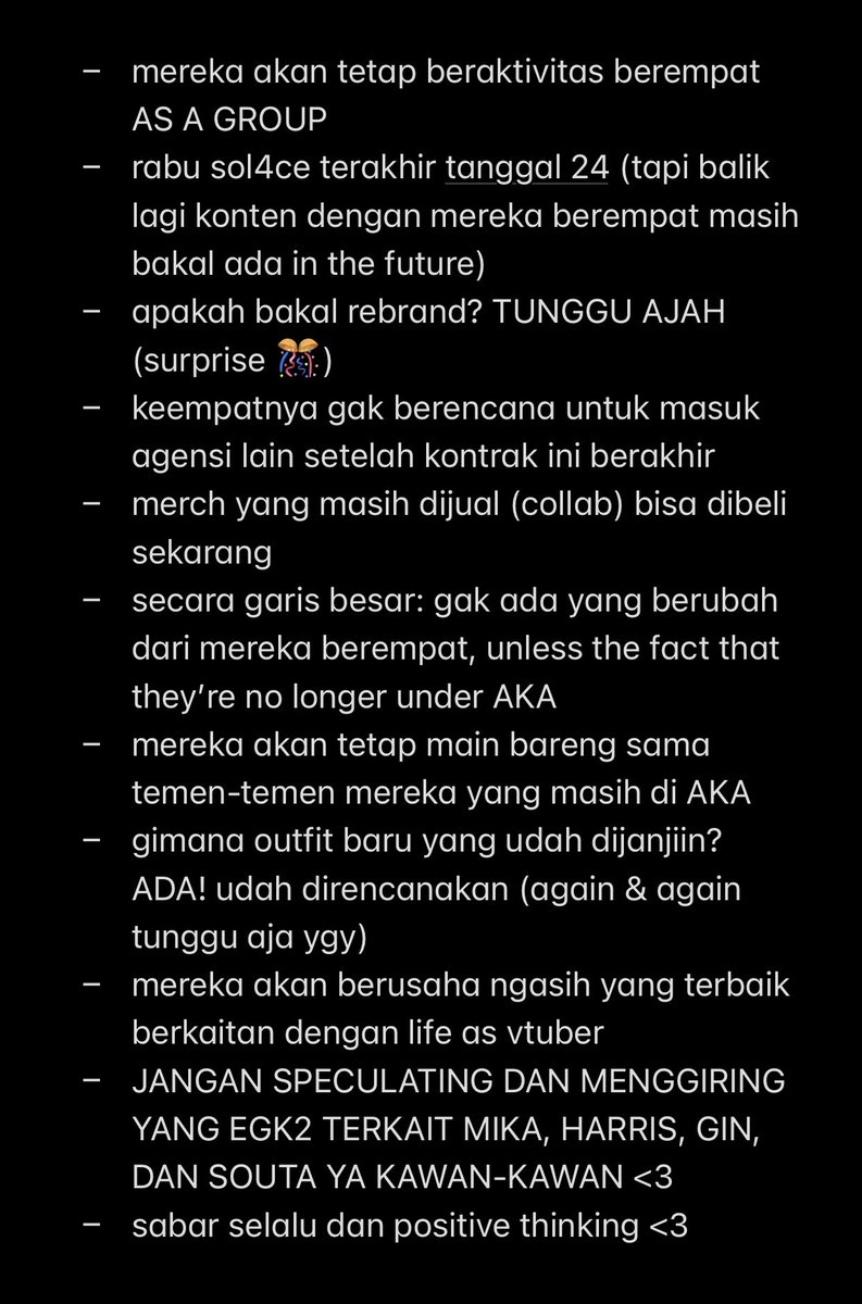 lunedenite's tweet image. DISCLAIMER! ⚠️ ini rangkuman live sol4ce senangkepnya aku, tapi lebih baik rewatch langsung livenya di channel Harris supaya paham konteks lebih jelas