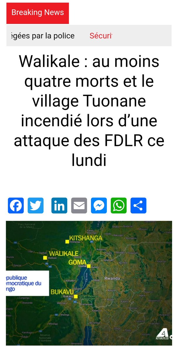 #RDC: Les alliés de #Tshisekedi les génocidaires #FDLR qu'il ne veut pas neutraliser viennent de massacrer les habitants de #Walikale au Nord #Kivu.