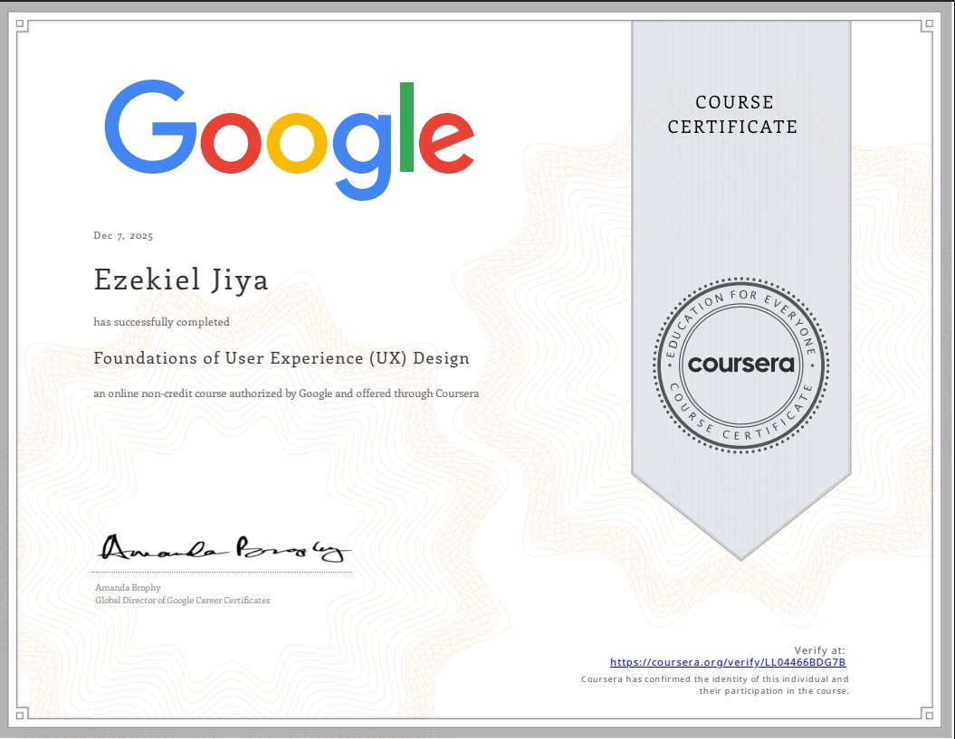 Eazicrypt's tweet photo. Just secured my first certificate in the Google UX Design series on @Coursera! 🎓 It’s been great diving deep into the foundations of user empathy and design https://t.co/rWUUESgYOw down, six to go. Excited for what’s next! 🚀
#UXDesign #GoogleUX #DesignTwitter #Upskilling https://t.co/EBTTkrWS1y