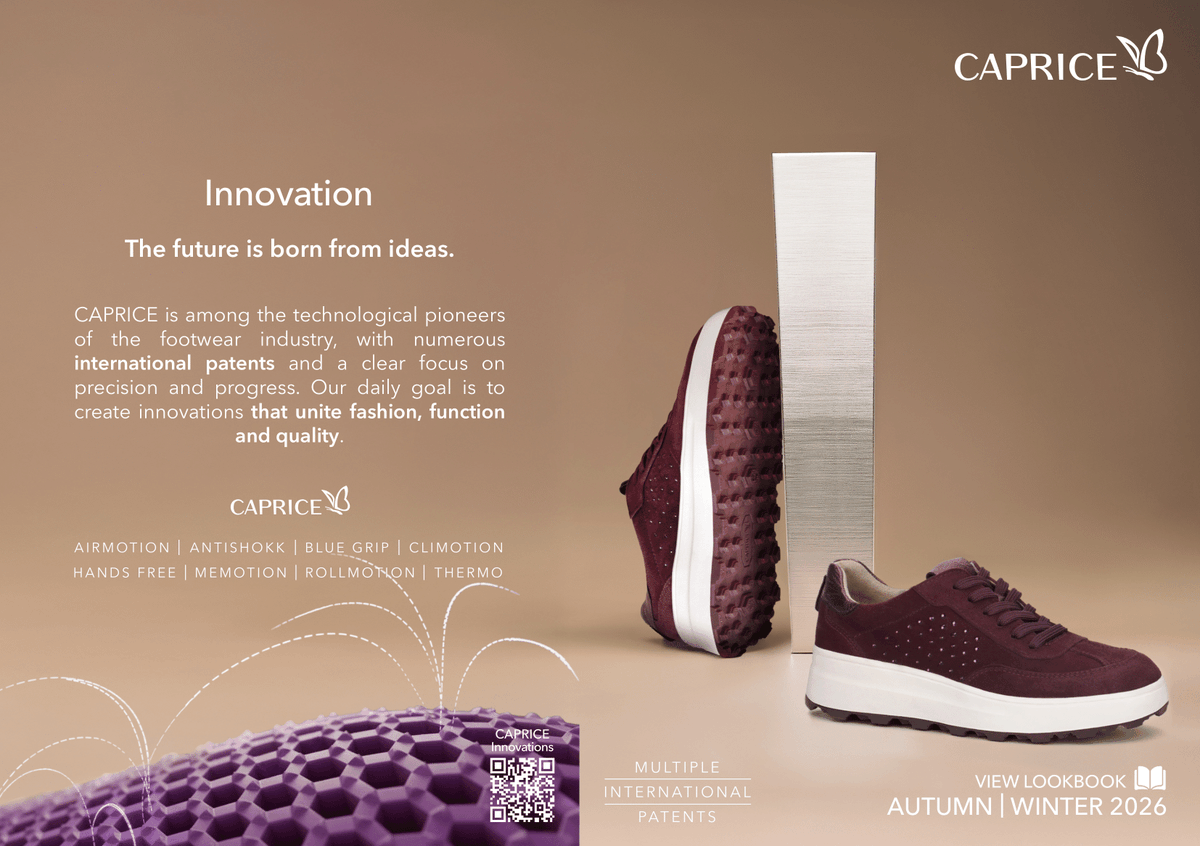 capriceshoes's tweet photo. 📣 Caprice AW26 is here 🍁

Leather comfort. Perfect fit. Patented innovations.
Designed for strong margins and everyday bestsellers.

📲 Retailers: DM to book your preview London Showroom or UK national &amp; regional events https://t.co/biq8IJRnIF