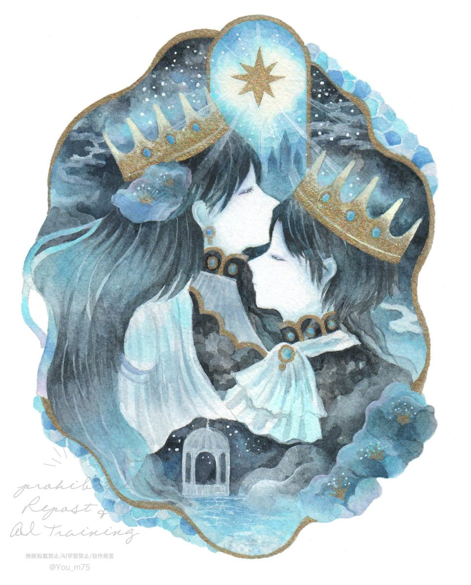 よく使う色とよく取り入れるモチーフを詰め込みながらも新しい表現ができないかを模索した作品なので👑
#伸びた伸びないは置いといて2025年自身が思う力作