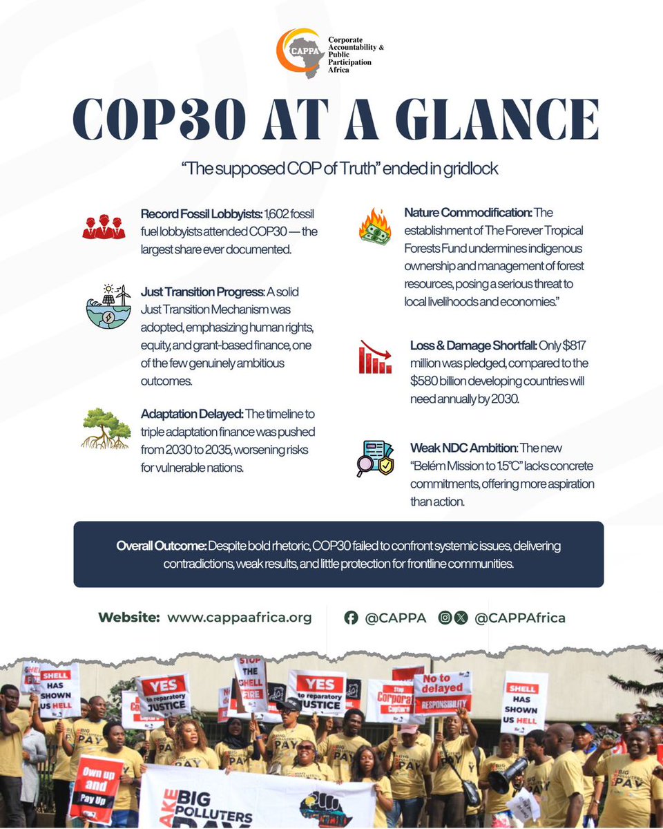 Did you miss #cop30 ?  Here is a visual roundup of the major outcomes. The acclaimed <a href="/COP/">Cop</a> of truth, wasn't different after all.