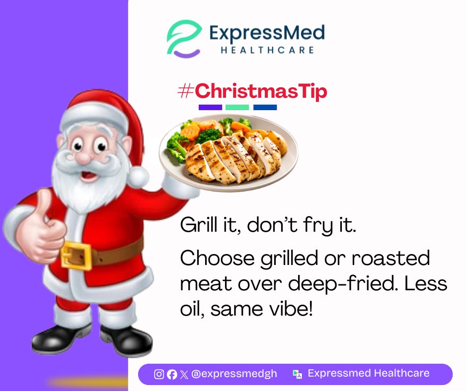 ExpressmedH's tweet photo. Grilled over chi-chills this Christmas 🎅 
#healthychristmas #food #health #tech https://t.co/fcsKErCIcI