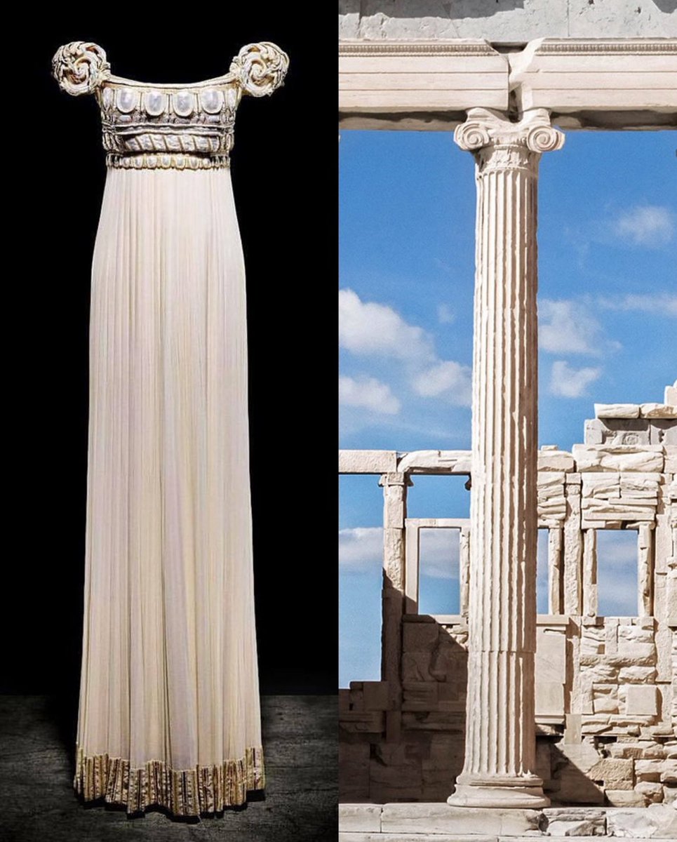 Christian Dior 1992 "Palladio" dress, created by Gianfranco Ferré, who trained as an architect at the Politecnico di Milano.