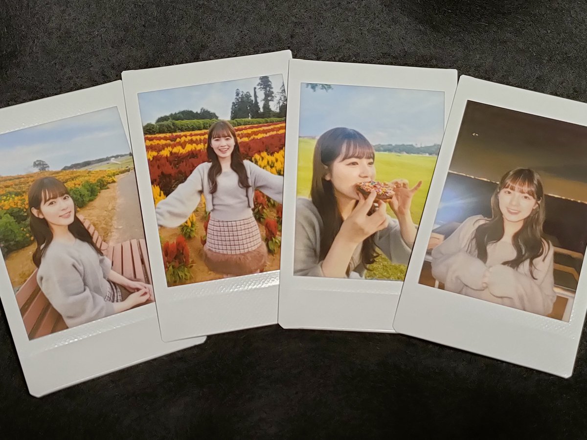 きょんちゃん きょんちゃんの秋デートチェキ届きました〜！ お花畑もドーナッツも