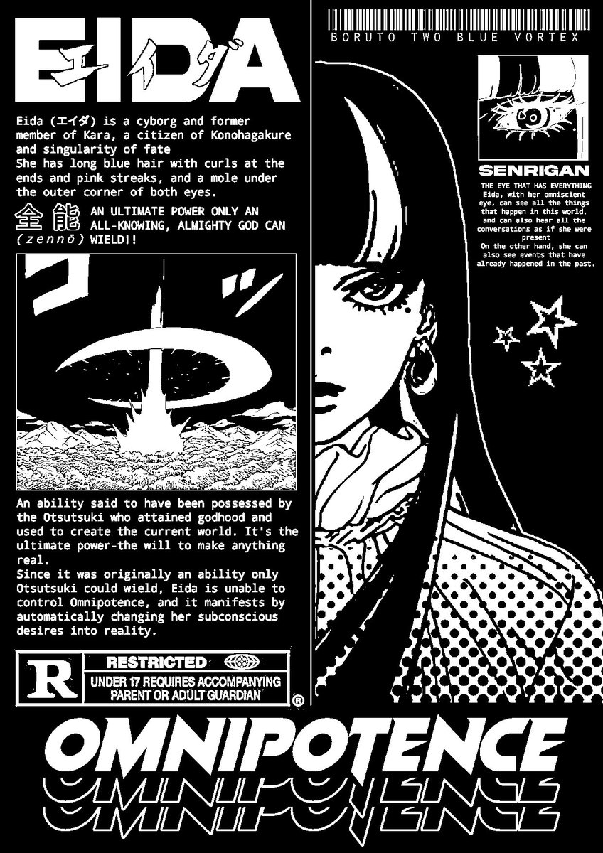 CamilaL007's tweet image. #BORUTO | La que tiene poder absoluto 🖤✨

[ Créditos a : Mikio Ikemoto ]

#eida #ada #BorutoTwoBlueVortex