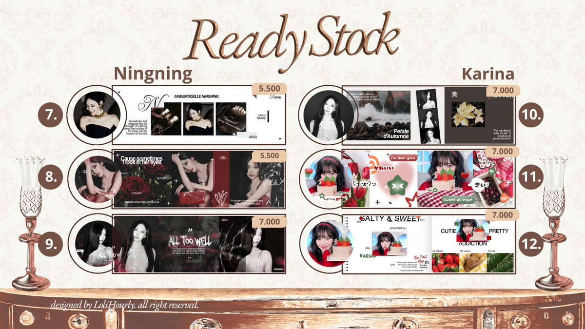 senorimta's tweet image. LAST CALL 12.12 🥳🥳🥳

🏷 : DISKON 30% OFF
📅 : Last, today 15 December
📝 : catalogue by req tiny.cc/KissesForLoli

Start from 5.5K aja!

Layout ready stock nya ada aespa, wonyoung, jihyo, enami asa, soobin txt, choi san, mark lee
#zonauang