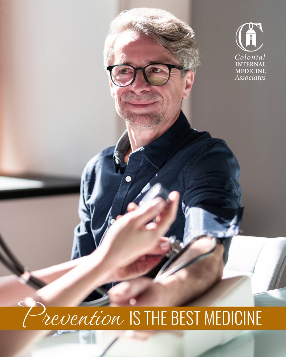 CIMAssociates's tweet photo. At Colonial Internal Medicine Associates, preventive care isn’t optional—it’s essential. Routine wellness exams help us build your health history so we can catch issues early and keep you feeling your best. 🩺

🌐 | https://t.co/jKZmHMdY82 

#CIMA #PrimaryCare https://t.co/iqrH3g8kCp