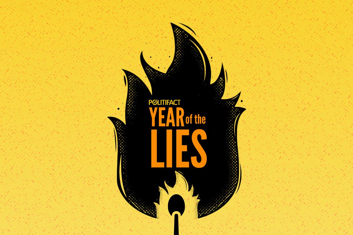 PolitiFact's tweet image. For the first time since 2009, PolitiFact is recalibrating the Lie of the Year — our award for the most egregious falsehood we've seen in a year's worth of fact-checking.

This year, we want to focus less on the offenders who perpetuate the falsehoods, and more on those who are…
