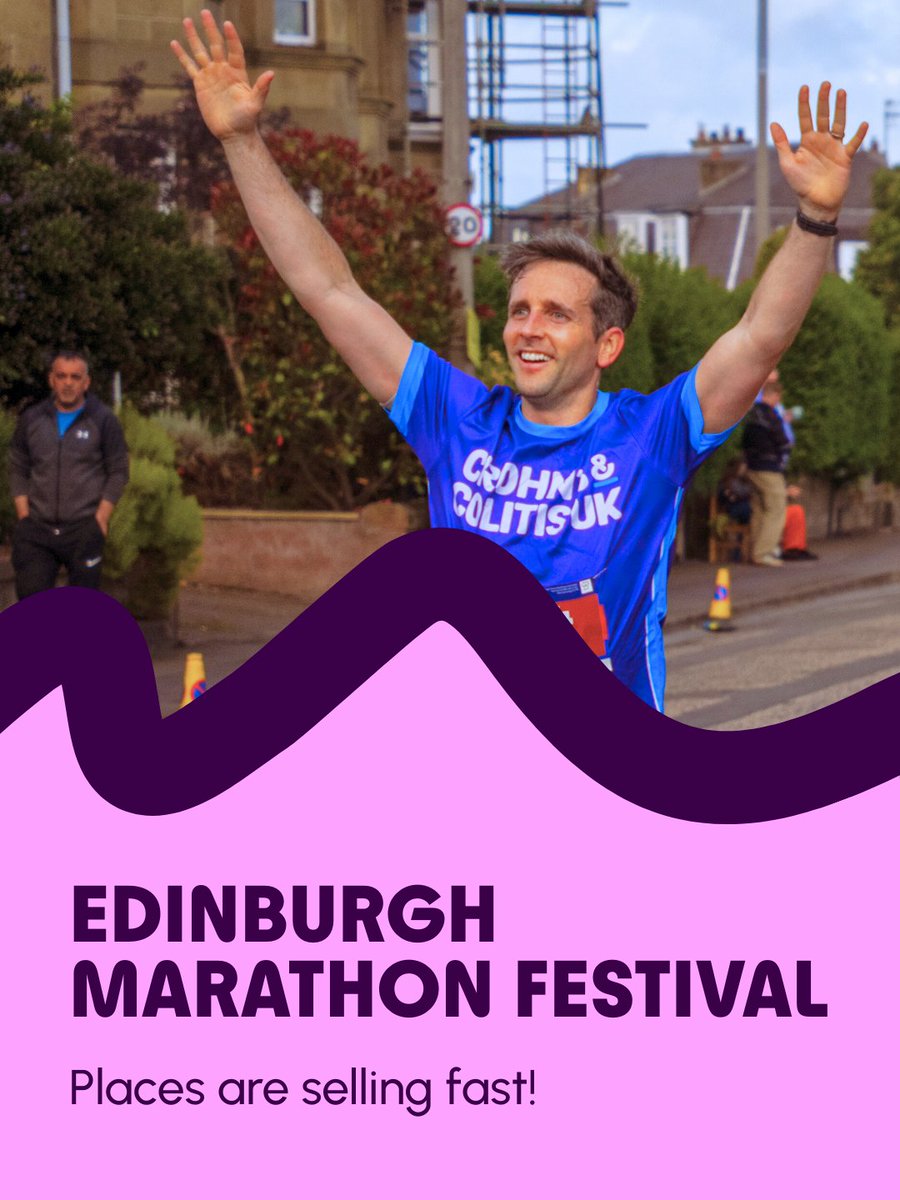 Places are selling FAST📣 

There is still time to secure your place in the Edinburgh Marathon Festival! With charity places in the half and full marathon distances you have a chance to support Crohn’s &amp; Colitis UK in a Scotlands largest running event!

👉ow.ly/XmLL50XGL4O