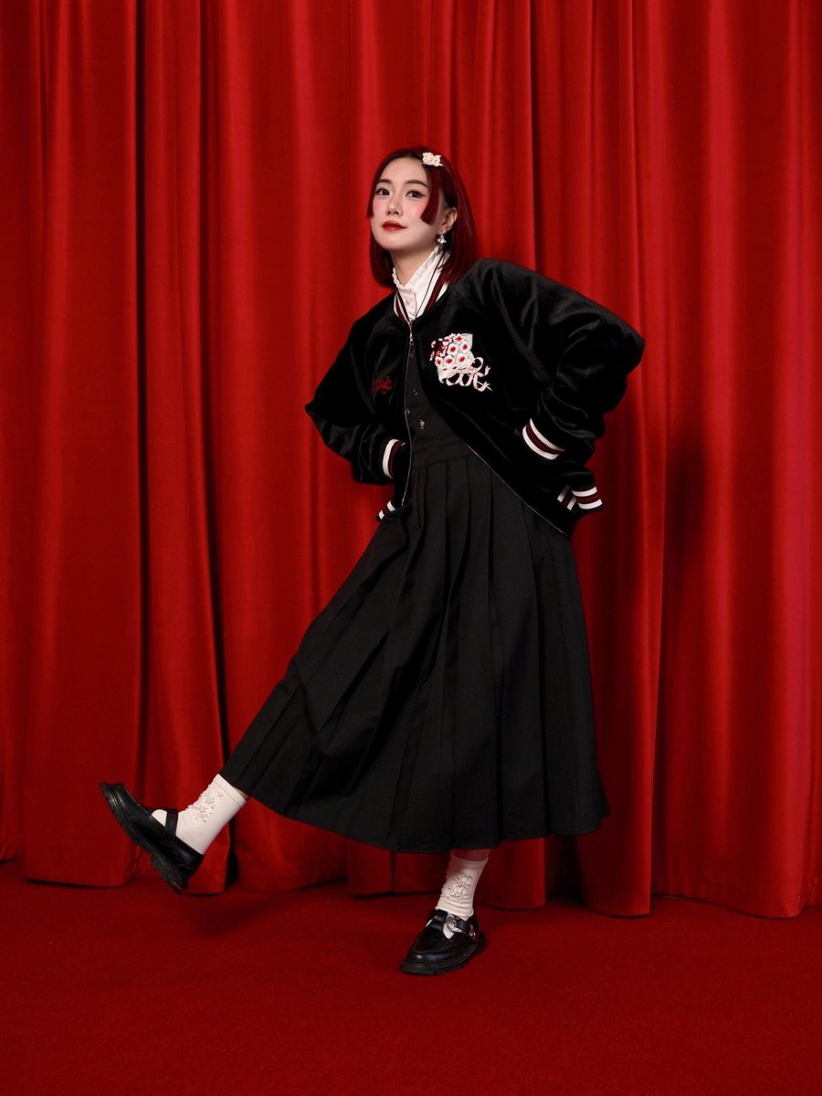 黒 ベルベット パームツリー刺繍 スカジャン AVIREX（アヴィレックス） 783-4252017 ベルベット スカジャン