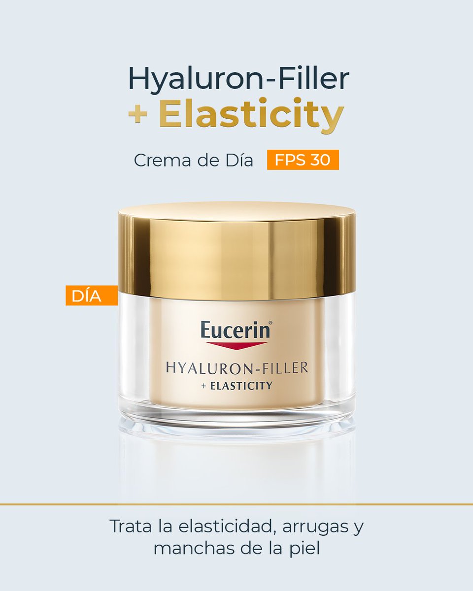 Nuestra crema #antiedad #HyaluronFiller + #Elasticity día:
✨ Revitaliza la producción de #colágeno y aumenta la elasticidad de la piel.
✨ Reduce las #manchasdelaedad. 
✨ Protege la piel del sol
