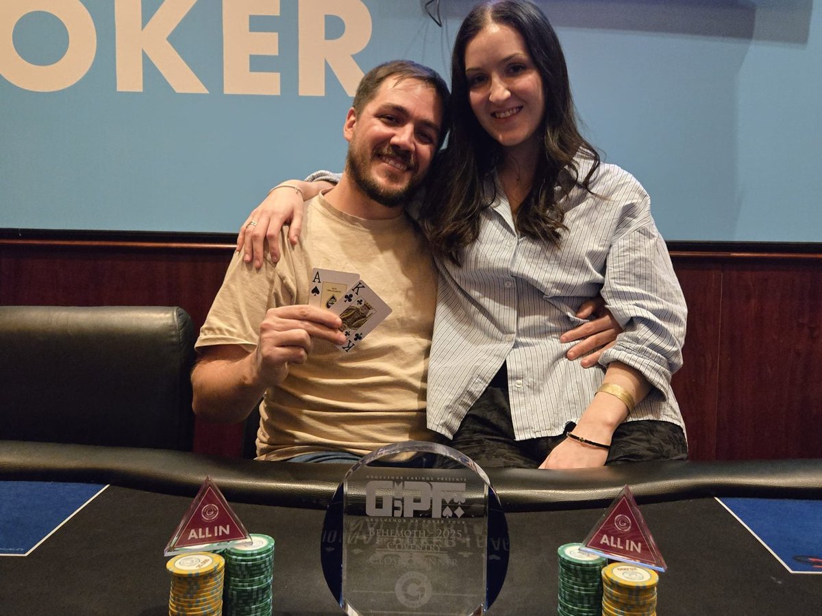 BlaiseBourgeois's tweet photo. Last night was even more special, as I got to share the final table with @pocketpeg_ 

She's become such a great player, and being able to chase the dream together IS THE DREAM.

This is what it's all about. Next stop: Morocco! https://t.co/me8kWsYxEA