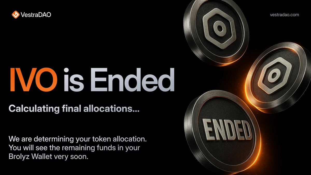 The IVO for <a href="/ortachain/">ORTA</a> has officially ended!

✅ 1,262 Participants
✅ $1.74M+ Raised
✅ 349.06% Funding
✅ 45M Total VLP

Thanks for the massive support as we finalize allocations for December 17.

Stay tuned.