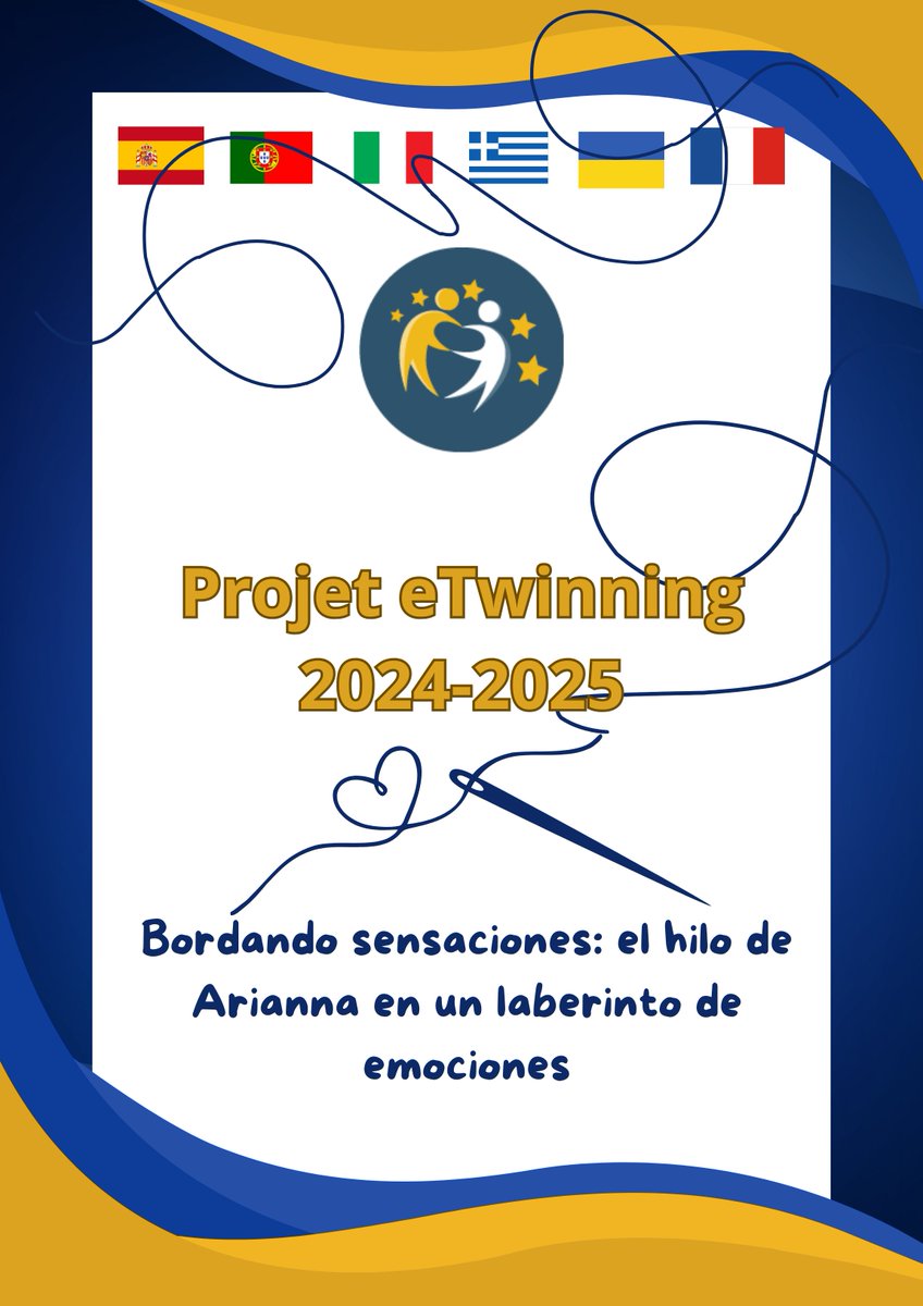 eTwinningFrance's tweet photo. 🧵🌍 Bordando sensaciones : quand la broderie devient un langage pour apprendre les langues, partager ses émotions et créer ensemble en Europe.
Un projet #eTwinning créatif, inclusif et multilingue, récompensé par les Labels de Qualité 🇪🇺
👉 https://t.co/dCKcfTcRWd https://t.co/tsuyL1KPI1