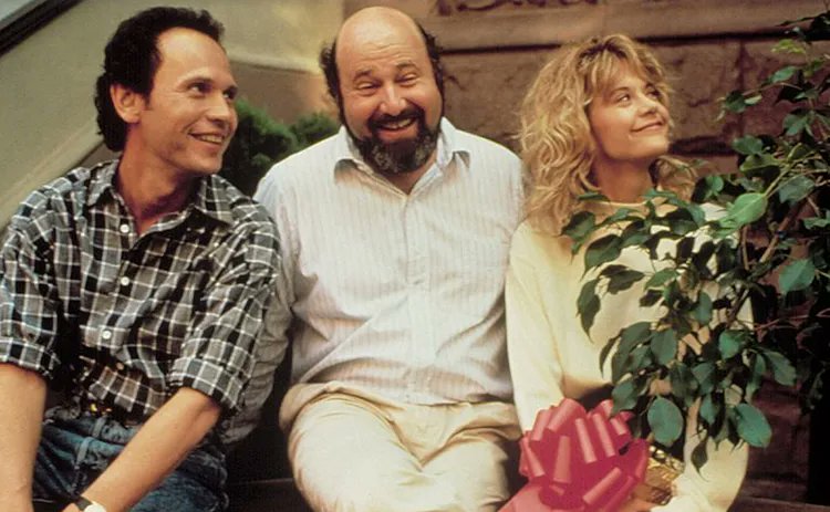 LostInFilm's tweet image. Rob Reiner with Billy Crystal and Meg Ryan on the set of 'When Harry Met Sally...' (1989)