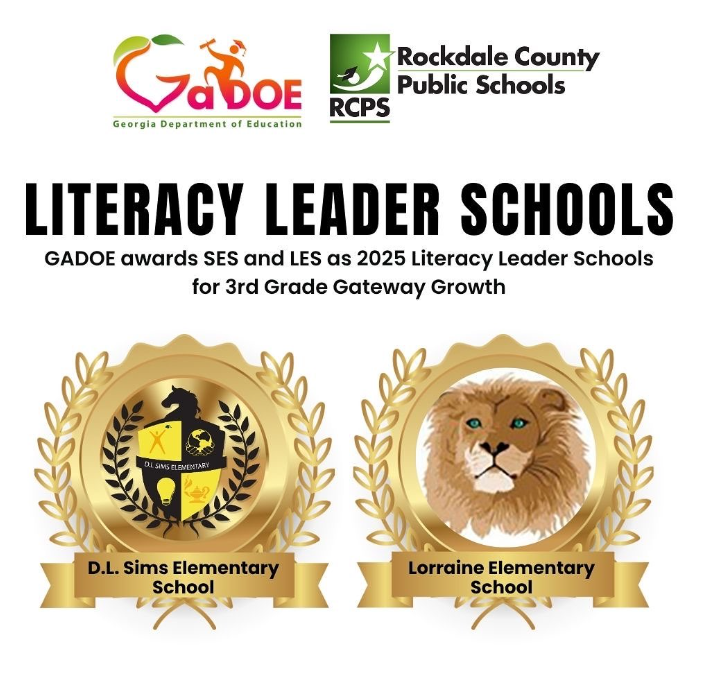 Georgia Dept of Education released CCRPI data and announced Literacy Leader and Math Leader Schools. #HD91 🦾

🌠Congratulations 
👏Lorraine Elementary : Literacy Leader (3rd Grade Gateway Growth).
👏D.L. Sims Elementary: Literacy Leader 
👏Memorial Middle School: Math Leader