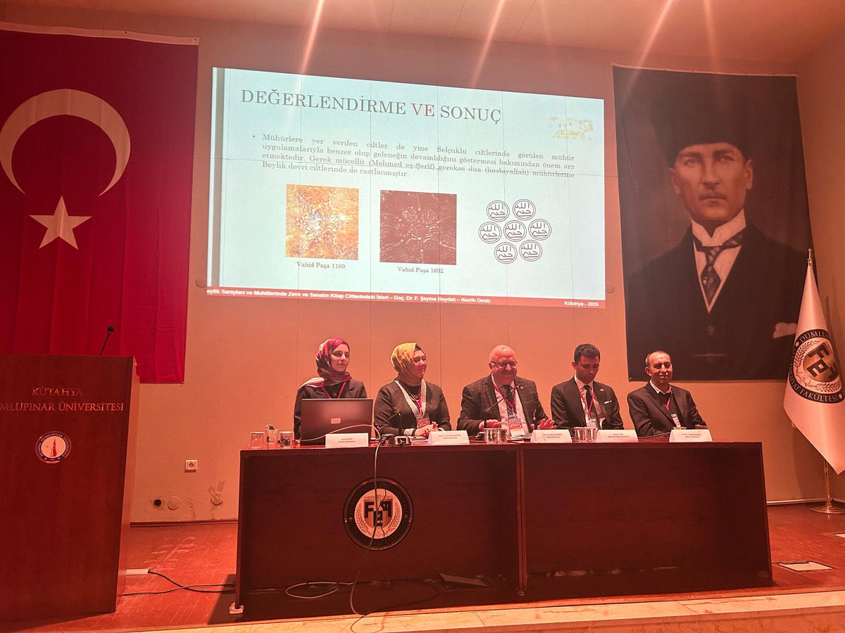fseymaboydak's tweet photo. 14. Yüzyıl Anadolu’sunda Beyler, Çelebiler ve Ahîler Uluslararası Sempozyumu
📅 11-13 Aralık 2025
📍Kütahya - Konya
SÜ Selçuklu Araştırmaları Enstitüsü

Sempozyuma "Beylik Sarayları ve Muhitlerinde Zevk ve Sanatın Kitap Ciltlerindeki İzleri" başlıklı bildirimizle katkı sunduk. https://t.co/ImsM1mM78S