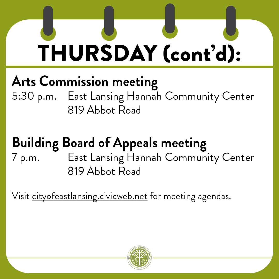 Meetings and events for the week of Dec. 15, continued