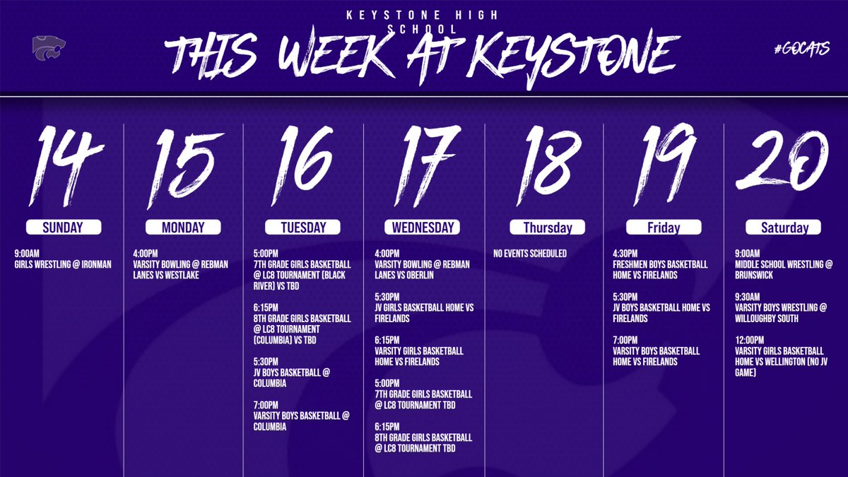 KLSD_Sports's tweet image. Note Saturday's home girls basketball vs Wellington is a 12:00 start time with no JV game.