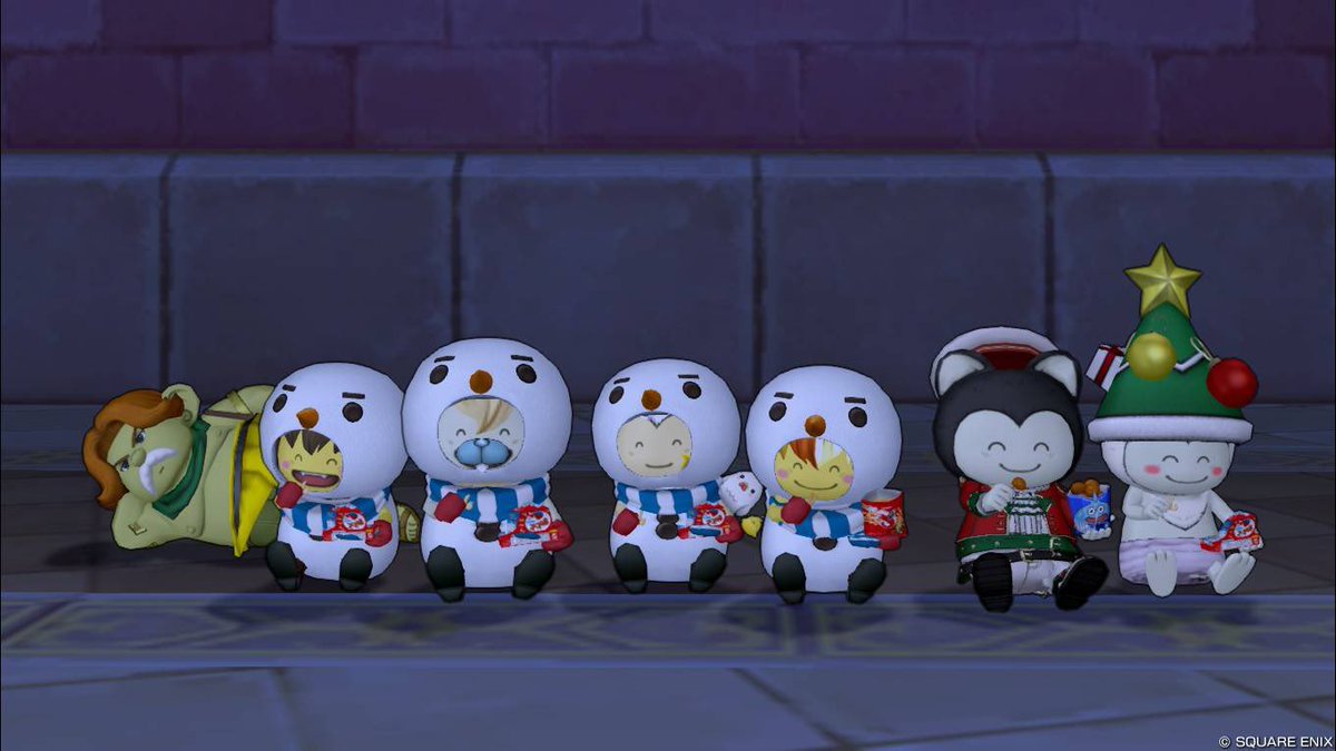 しろくま雪だるまページ イベントで雪だるまもらえたよ〜！ おやしゅみ〜⛄️