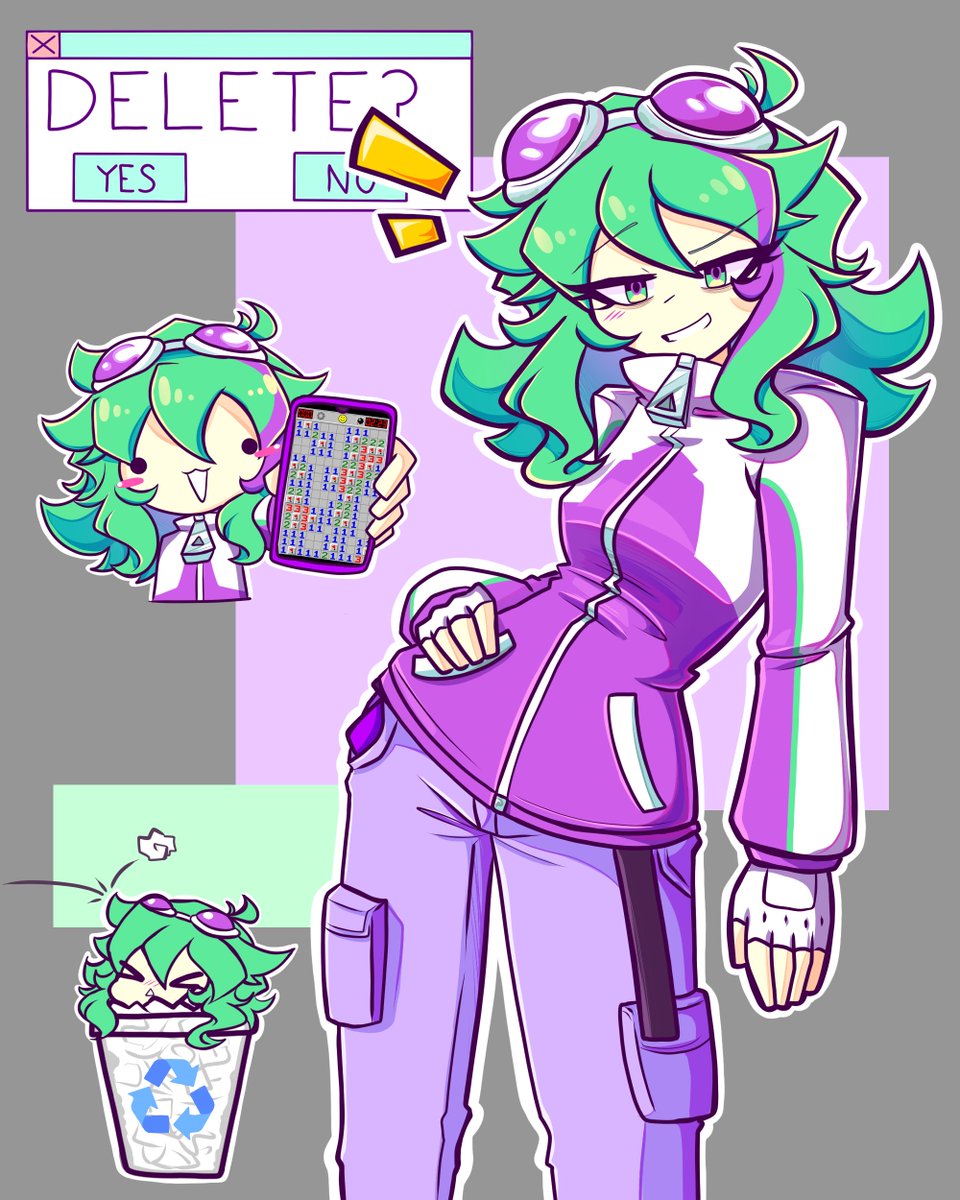 critinikaqwq's tweet image. I love green and purple (minesweeper too)
#MonochroMenace_FA #GUMI