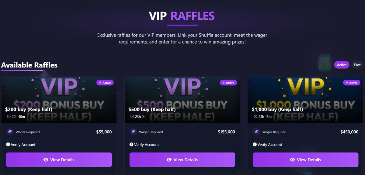 BennyDotGG's tweet image. 24 hours left on this weeks @shufflecom VIP Raffles! 👀

We're doing $5,000 in VIP Raffles WEEKLY for our wagerers on Shuffle!
Meet the wager requirements under code 'Benny' to join in this week!

More info:
benny.gg/vip-raffles

💰RT &amp;amp; Reply with your Shuffle username! ($20)