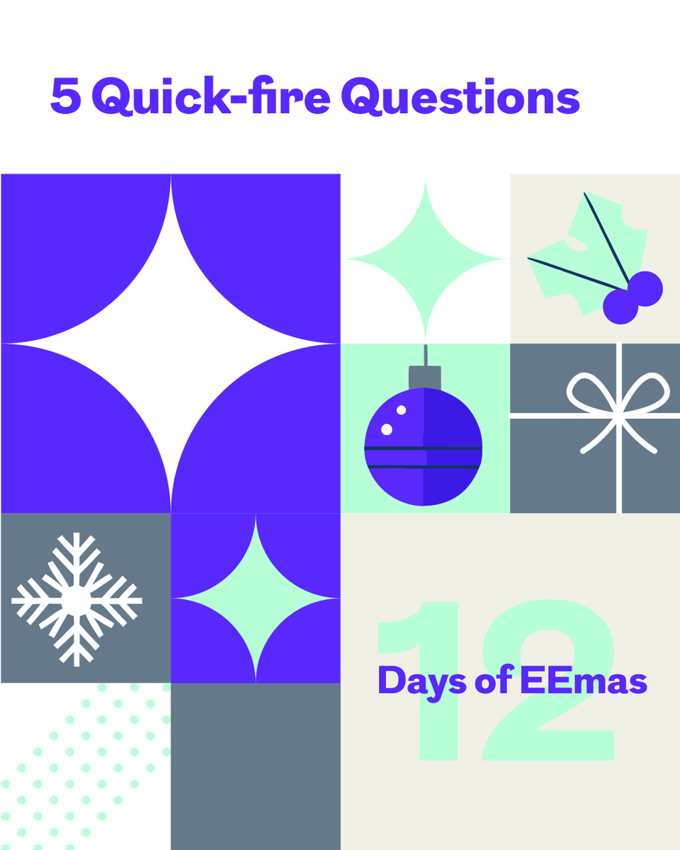 🎄 Day 5 of 12 Days of EEmas: 5 Quickfire Questions

This year we served up five editions of “Quickfire Questions” — our video series where superstar host, Tommy, grills colleagues with fast, fun prompts to reveal the personalities behind the projects.