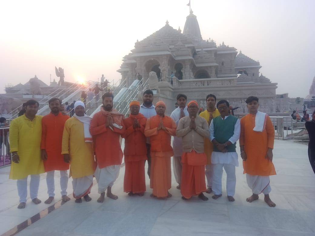 Visit to Sri Rama Temple at Ayodhya today by team of Ramakrishna Vivekananda Mission Barrackpore