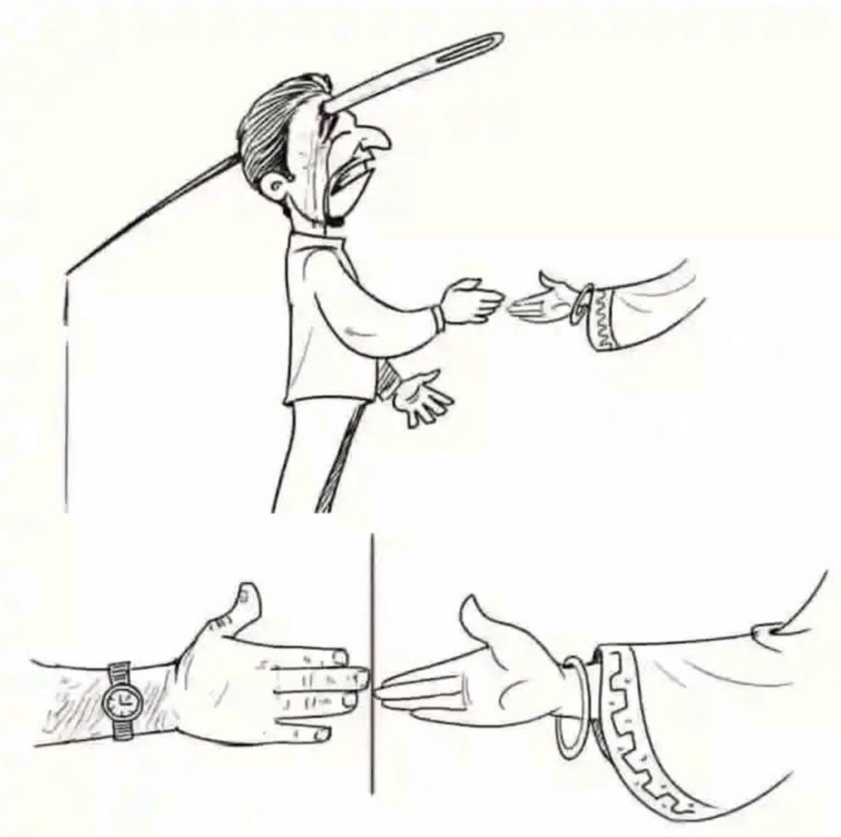 x4wa11's tweet image. لا يجوز لرجل أن يمسّ يد امرأة من غير محارمه، 
ولا لمرأة أن تمسّ يد رجل من غير محارمها..

 قال رسول الله ﷺ:
"لئن يطعن في رأس أحدكم بمخيط من حديد 
خير له من أن يمس امرأة لا تحل له"

وقال ﷺ: "إنِّي لا أُصافح النِّساء".