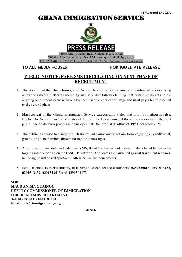 PUBLIC NOTICE <a href="/GhArmedForces/">Ghana Armed Forces</a> <a href="/GhPoliceService/">Ghana Police Service</a> <a href="/ghonetv/">GHOne TV</a> <a href="/MinterGh/">Ministry of the Interior, Ghana</a> <a href="/tv3_ghana/">#TV3GH</a> <a href="/GTV_Ghana/">GTV Ghana</a>