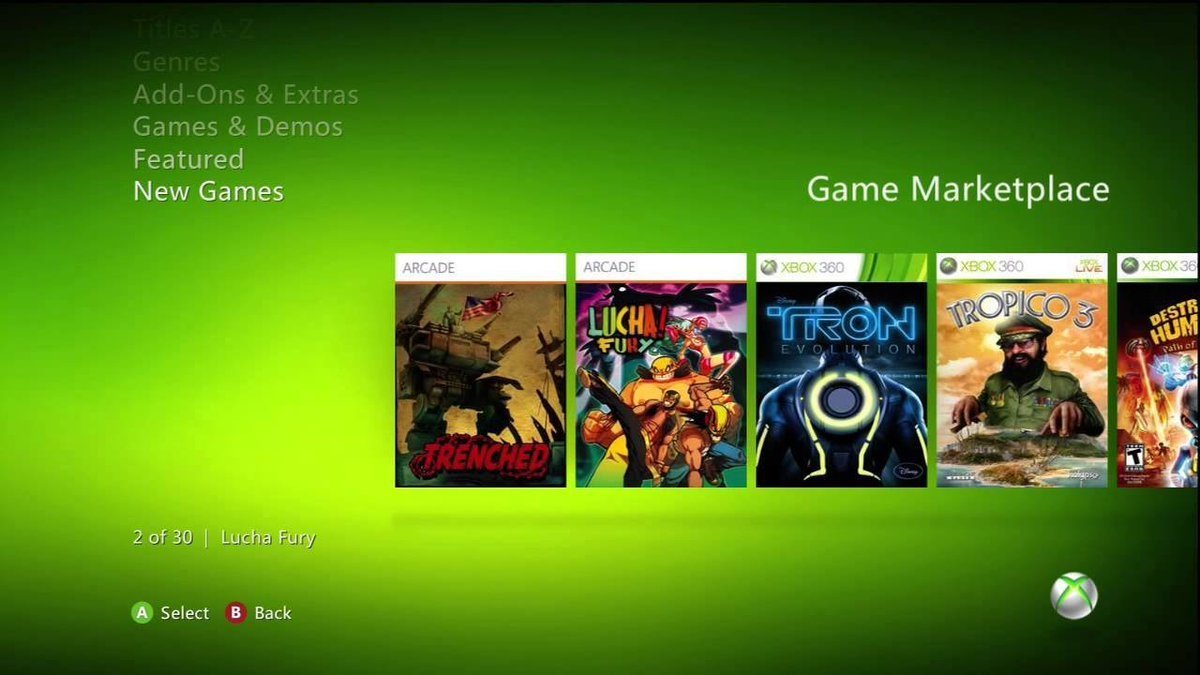 VideoGameHstry's tweet image. Xbox 360 Marketplace