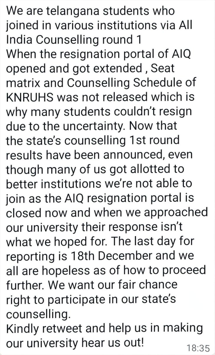 DrGutzu's tweet photo. @TelanganaHealth 
@revanth_anumula 
@DamodarCilarapu 
@BRSHarish 
Sir we the students of telangana who appeared for neet pg 2025 are now in a situation of uncertainty 
Kindly help us out sir https://t.co/ramXXcTgdv