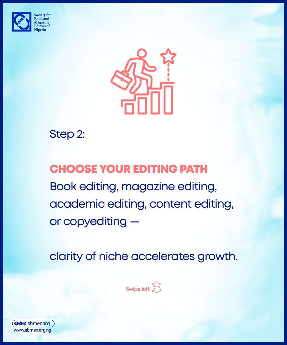 sbmenorg's tweet photo. Becoming a successful editor doesn’t happen by chance. It’s built step by step, with the right skills, guidance, and community.

SWIPE to see the 5 steps and take the first real step toward your editing career in 2026. https://t.co/HG3Zm4pa86