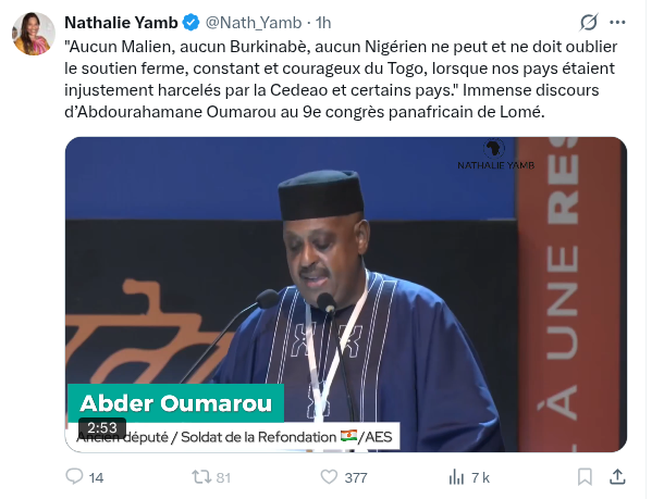 TatieYamb's tweet photo. Nathalie Yamb a changé d'avis. 
Faure Gnassingbe est gentil finalement .