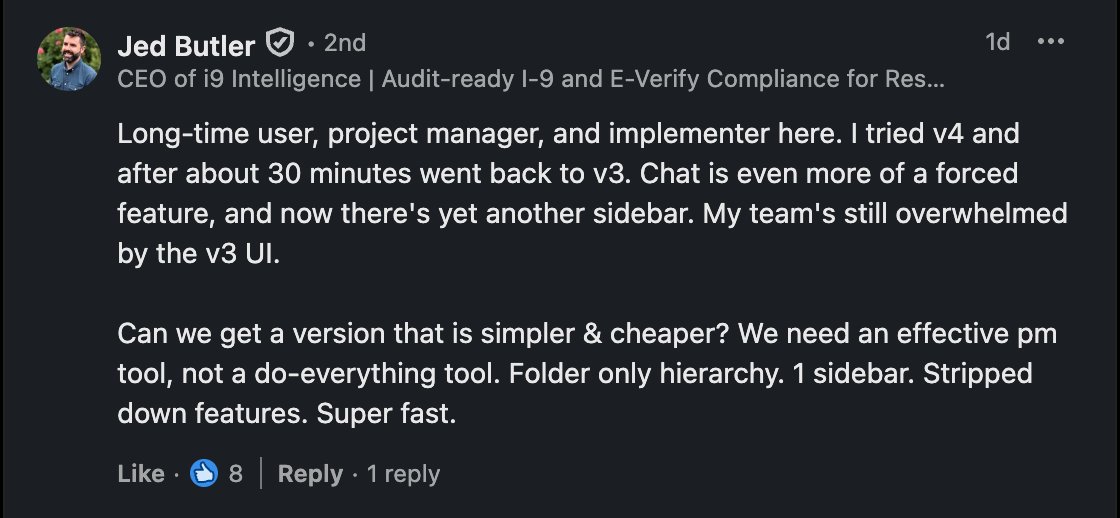 ankitjain's tweet image. "Your complexity is my opportunity."

P.S.: Not calling out the tool being reviewed. I don't have an opinion on whether it deserves this criticism.