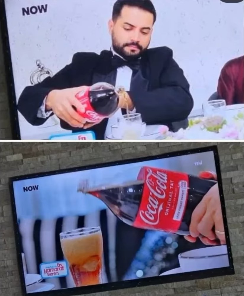 aygannizamettin's tweet photo. Coca-Cola ve benzeri markalar, kaybettikleri itibarı parayla geri almaya, zorla sevilmeye çalışıyor.

Dizilerin senaryolarına sızıyor, fenomenlerin içeriklerinde beliriyor, platformlara gömülüyor, ekranları parayla kaplıyorlar.

Ama nafile. Çünkü izleyici, o logoyu gördüğünde ya da bir başrol bardağa kola doldurup içtiğinde "canım çekti" demiyor. Gazze'yi hatırlıyor. Enkaz altındaki bebekleri hatırlıyor. Evladını kefenlemiş anneleri hatırlıyor.

Artık ne milyar dolarlık reklamlar ne de senaryo giydirmeleri bu gerçeği değiştirebilir. Dizi senaryosuna saklanınca, sözde fenomenlerin masalarında bulununca o logonun üzerindeki kan görünmez mi sanılıyor? Boykotlu ürünü kullananlara yazıklar olsun..

NOW
#Boykot
