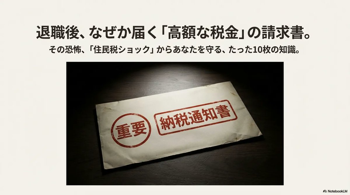 【閲覧注意】定年後の住民税、高すぎて震えた人…🙋‍♂️💸😱 現役時代の年収がそのまま跳ね返ってくる「税金の罠」をご存知ですか？
通知書を見て「貯金が減る…」と絶望する前に、マインドセットを緊急アップデートしましょう🔄
税金はコントロールできませんが、