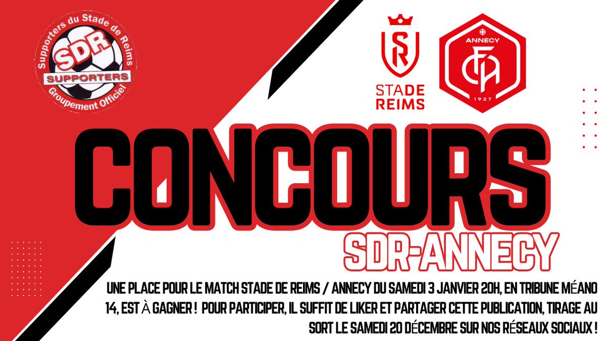 GroupementOff's tweet image. C'est bientôt Noël, alors nous aussi nous avons quelque chose dans notre hotte: une place pour SDR-Annecy du 3 Janvier est à gagner !  Tirage au sort samedi prochain