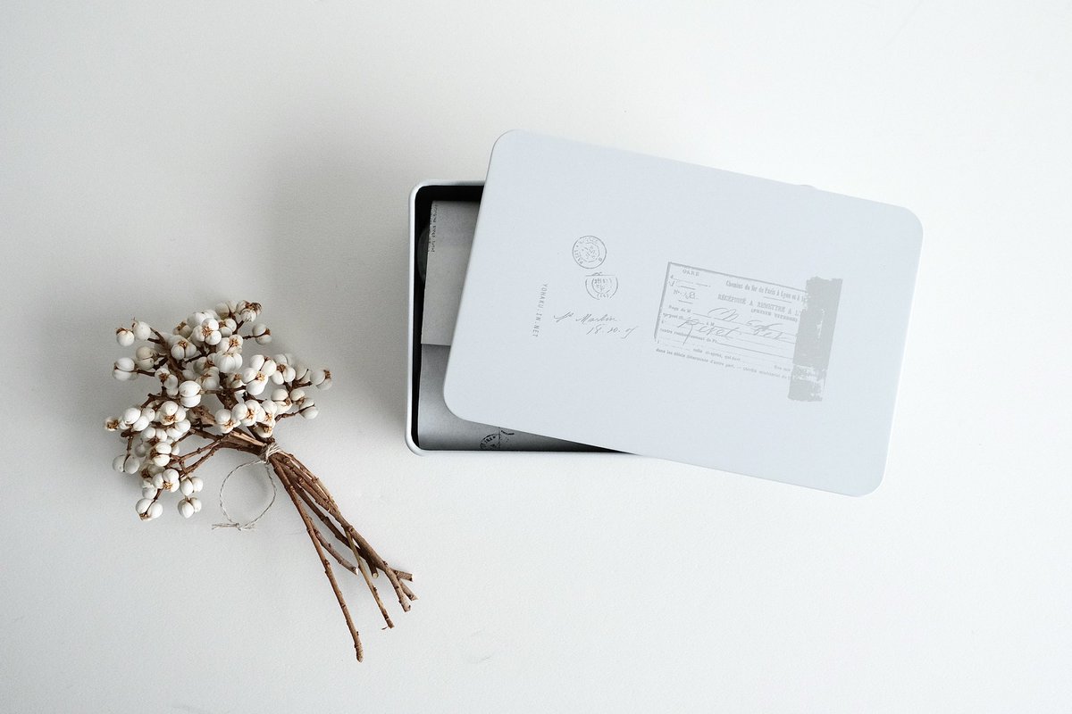 collection box ソナタ / ホシメグリ マットな質感の美しい缶を作り