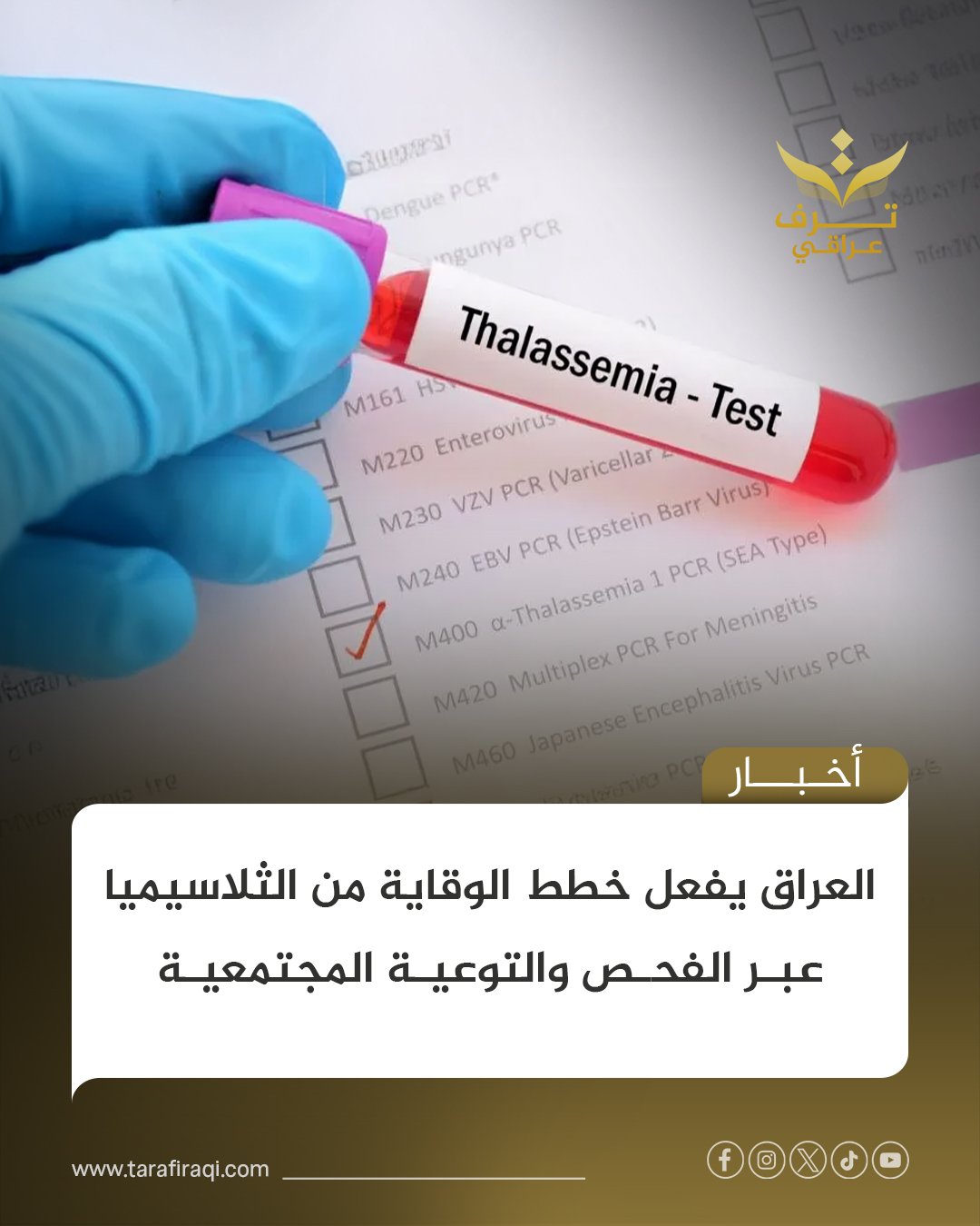 باشرت وزارة الصحة تطبيق إجراءات وقائية للحد من مرض الثلاسيميا، مع التركيز على فحوصات ما قبل الزواج والتوعية للحد من الإصابات الوراثية مستقبلاً 