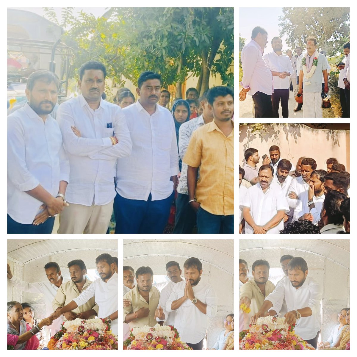 భువనగిరి పార్లమెంట్ 

భువనగిరి 

తాజ్ పూర్ తాజా సర్పంచ్ 

ర్యాకల శీనివాస్ తండ్రి పెంటయ్య 

అనారోగ్యంతో కన్నుమూయగా 
ర్యాకల పెంటయ్య పార్థివ దేహానికి పూలమాలలు వేసి నివాళులు అర్పించి,కుటుంబసభ్యులను ఓదార్చి,దైర్ఘ్యం చెప్పి కుటుంబ సభ్యులకు నా ప్రగాఢ సానుభూతిని తెలియజేయడం జరిగింది