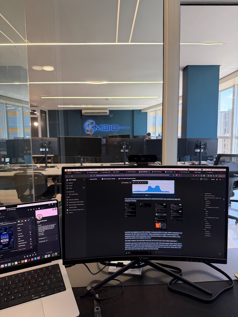gmoic, big week! 

we’re dropping our 2025 Web3 Marketing Review in the coming days: plenty of alpha, plus our take on where things are heading in 2026.

Pretty excited, lfg <a href="/moic_digital/">MOIC Digital</a>